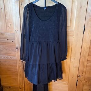 Old Navy Black Textured Top